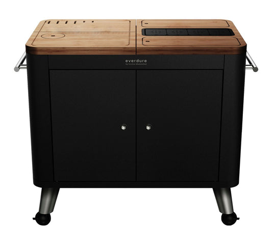 Everdure by Heston Blumenthal - Mobile preparation kitchen with Cover - Black