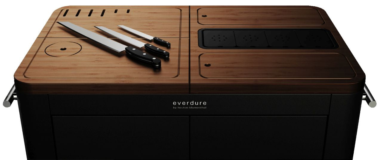Everdure by Heston Blumenthal - Mobile preparation kitchen with Cover - Black