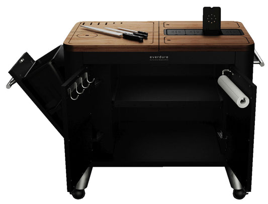 Everdure by Heston Blumenthal - Mobile preparation kitchen with Cover - Black