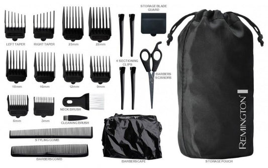 Remington - High Precision Haircut Kit, 24 Piece - Black
