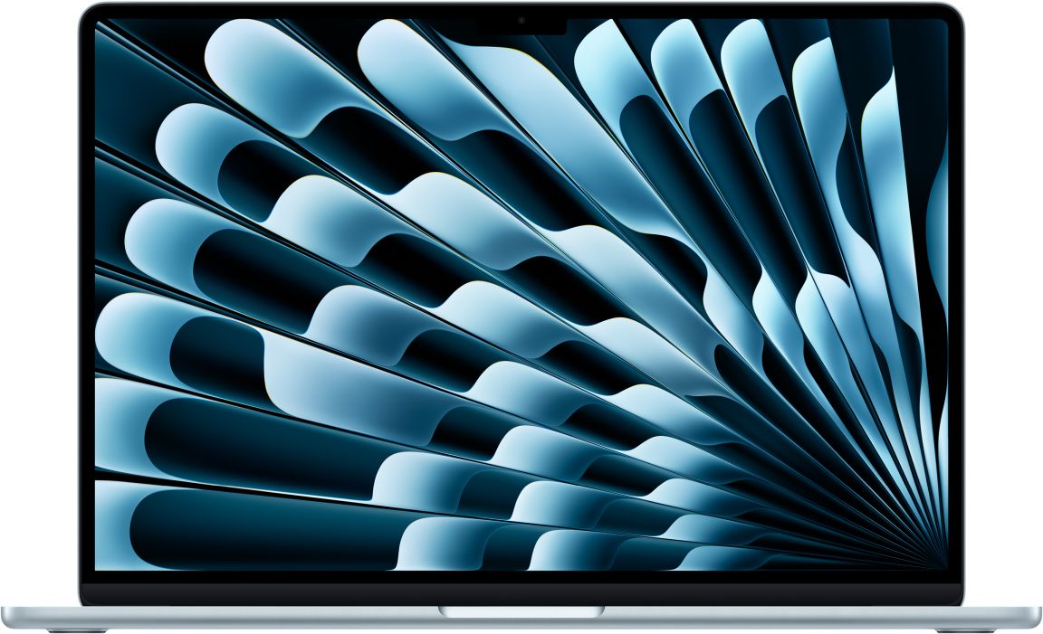 Apple - 15" MacBook Air Sky Blue: Apple M4 chip w 10-core CPU & 10-core GPU, 16GB, 512GB SSD - Wholesales Supply