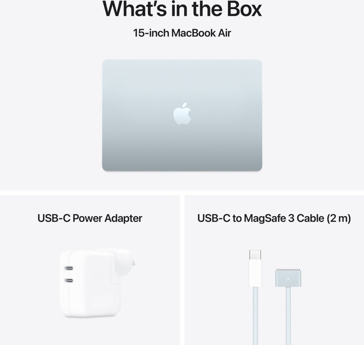 Apple - 15" MacBook Air Sky Blue: M4 chip w 10-core CPU & 10-core GPU, 16GB, 256GB SSD - Wholesales Supply