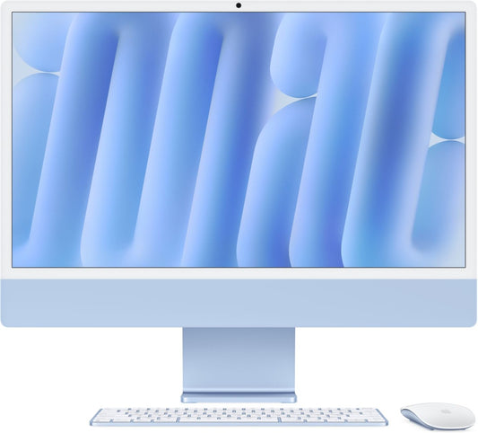 Apple - 24" iMac: M4 chip with 10-core CPU & 10-core GPU, 16GB, 256GB SSD - Blue - Wholesales Supply