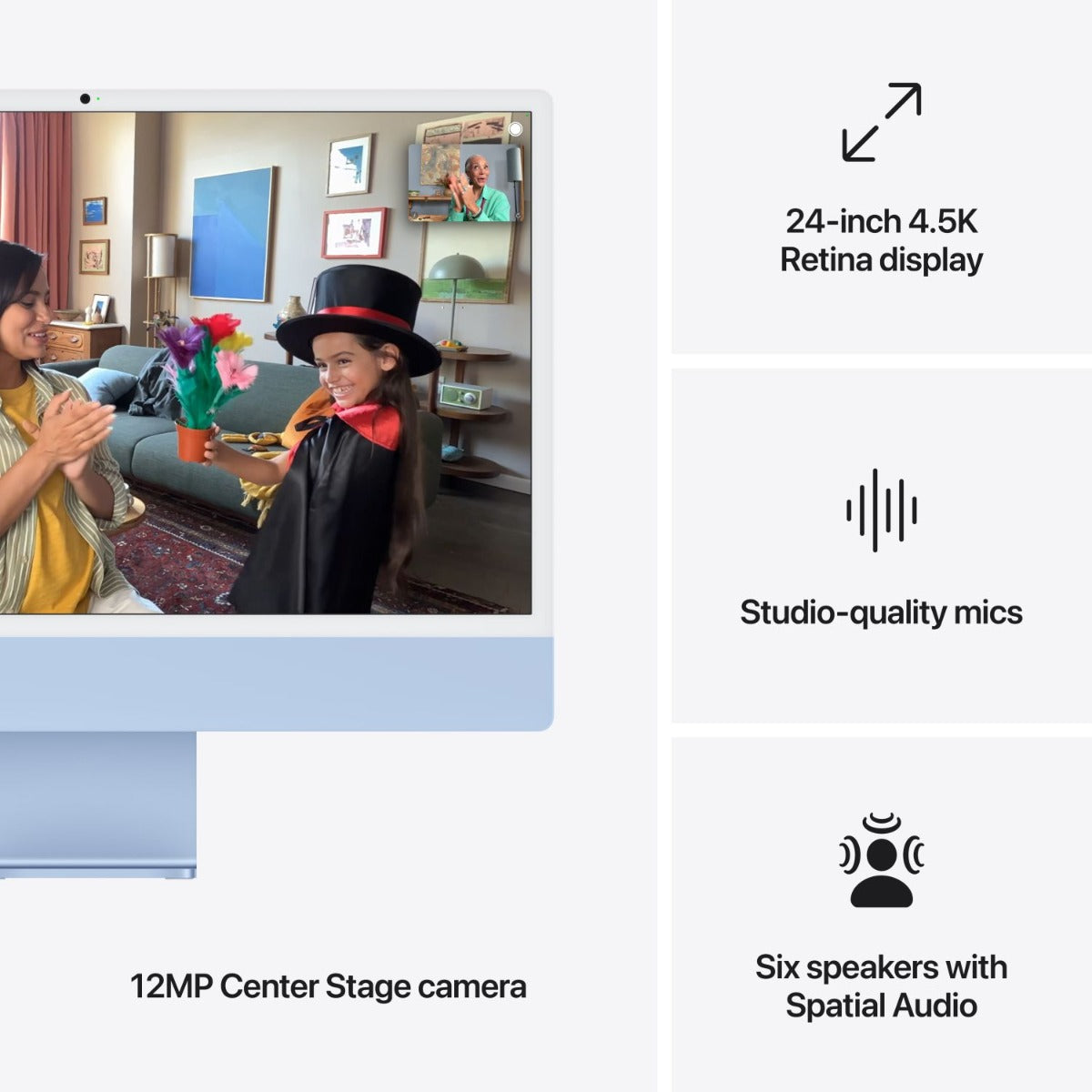 Apple - 24" iMac: M4 chip with 8-core CPU & 8-core GPU, 16GB, 256GB SSD - Blue - Wholesales Supply