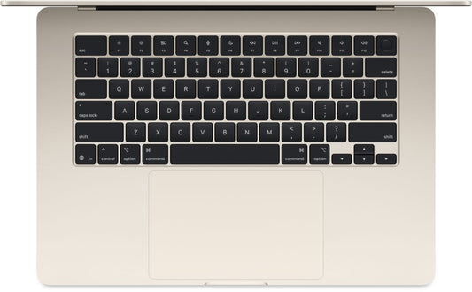 Apple - 15" MacBook Air Starlight: M4 chip w 10-core CPU & 10-core GPU, 24GB, 512GB SSD - Wholesales Supply