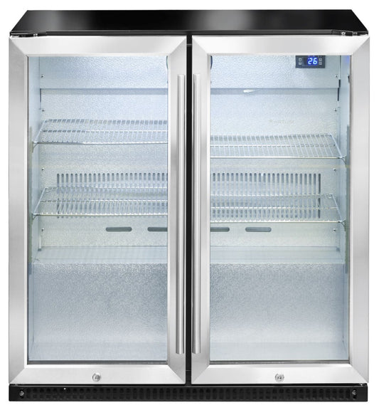 Artusi - 190L Outdoor Bar Fridge w/ Double Glass Doors - S/S - Wholesales Supply