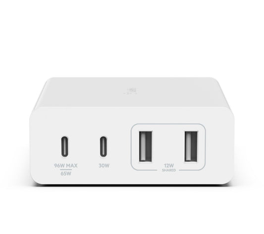 Belkin - 107W GAN PD USB-C X2 Wall Charger - White - Wholesales Supply