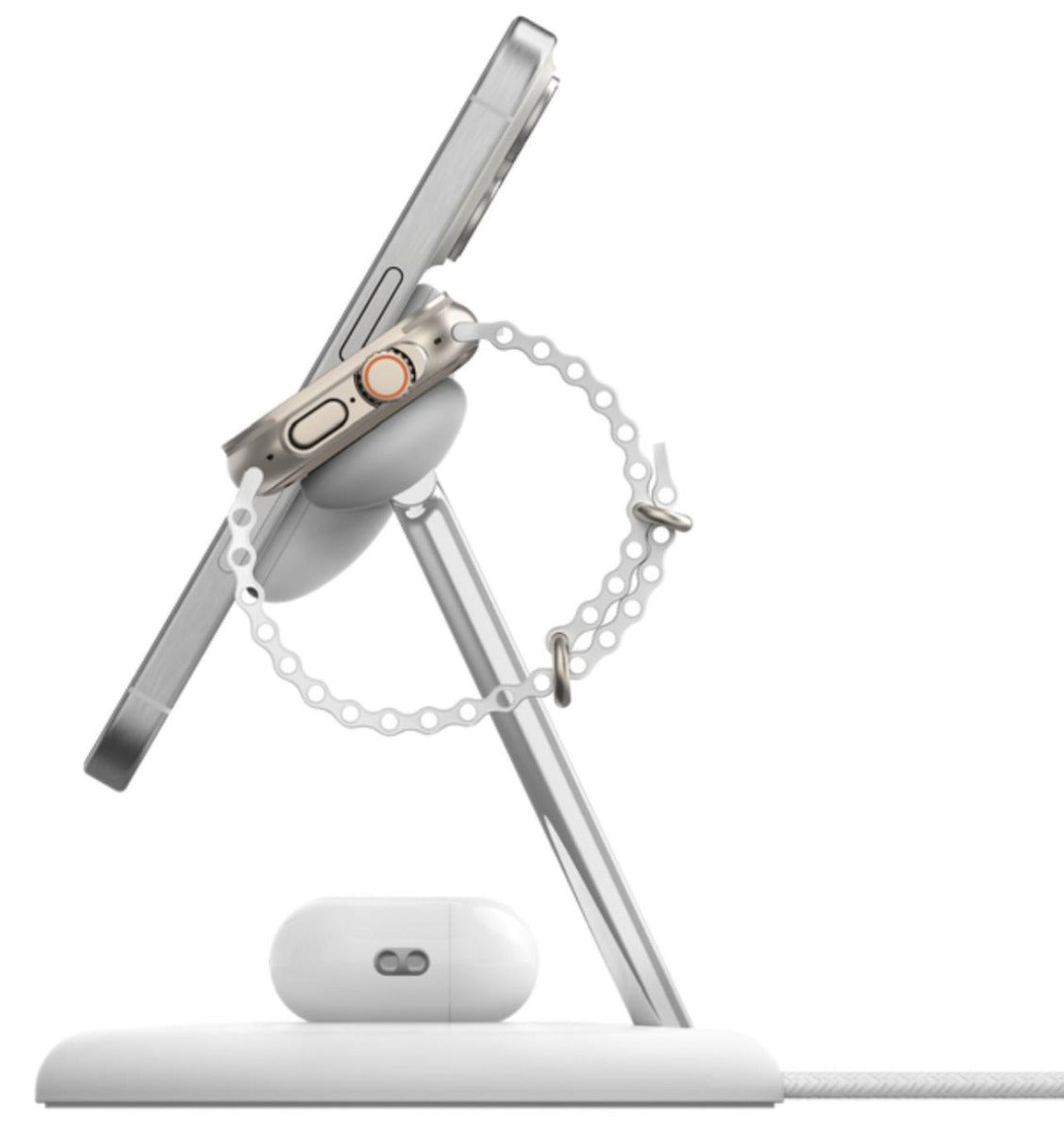 Belkin - 3-in-1 Magnetic Wireless Charging Stand - White - Wholesales Supply