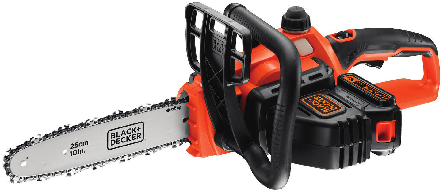 Black & Decker - 250mm 18V Lithium-ion Cordless Chainsaw - Orange - Wholesales Supply