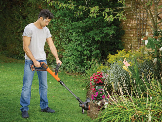 Black & Decker - 280mm 18V Lithium-ion Cordless Strimmer Grass Trimmer - Orange - Wholesales Supply