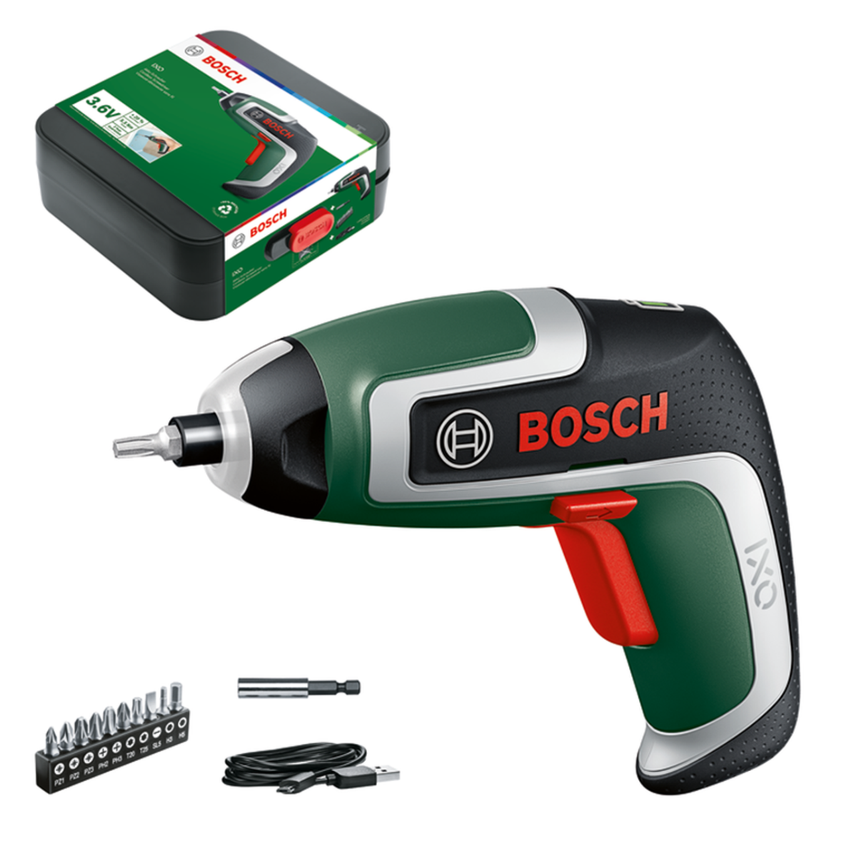 Bosch - Cordless Screwdriver with 10 Bits & Case IXO 7 - Wholesales Supply