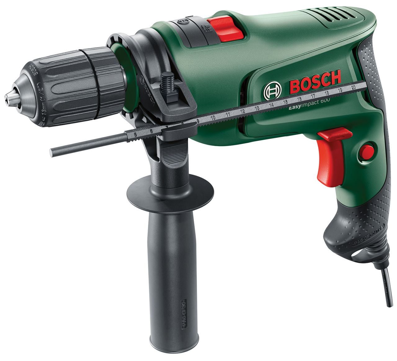 Bosch - Hammer Impact Drill EasyImpact 600 (600 Watt, Keyless Chuck,Handle Inc) - Wholesales Supply