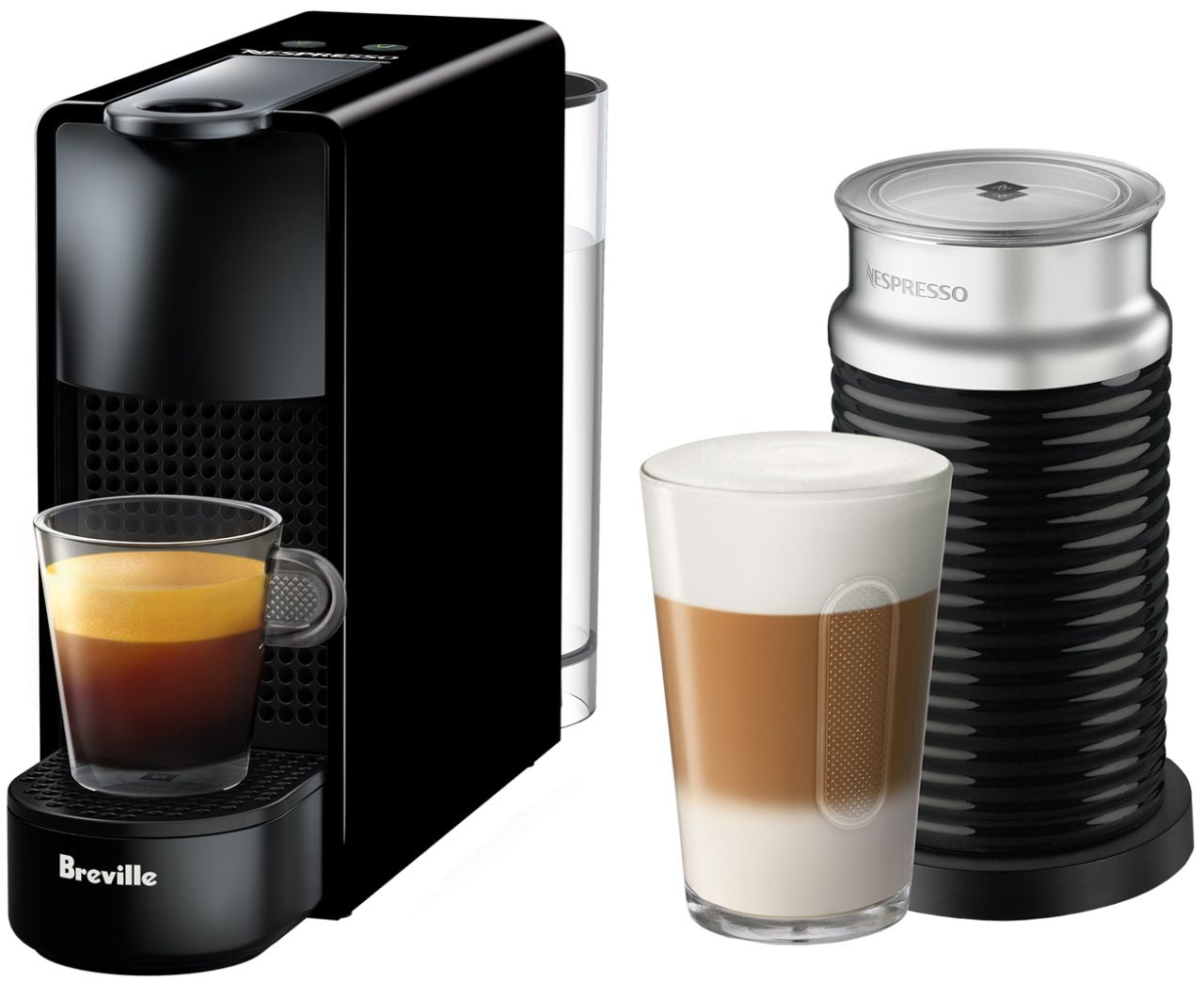 Breville - Nespresso Essenza Mini Bundle Coffee Machine- Black - Wholesales Supply