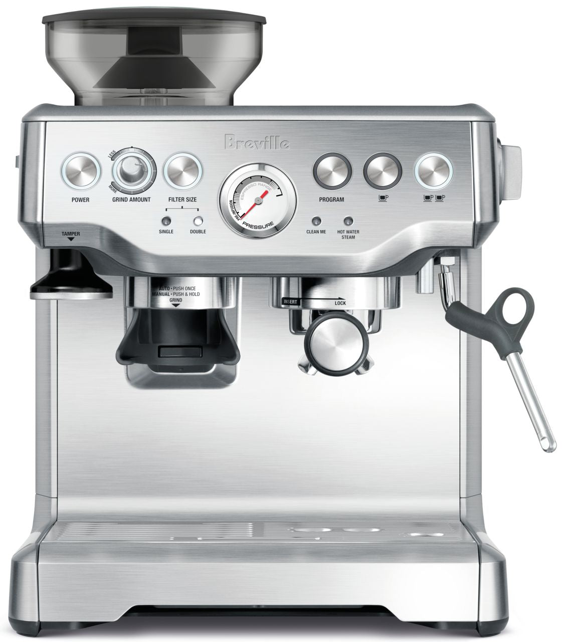 Breville - The Barista Express Coffee Machine - Chrome - Wholesales Supply