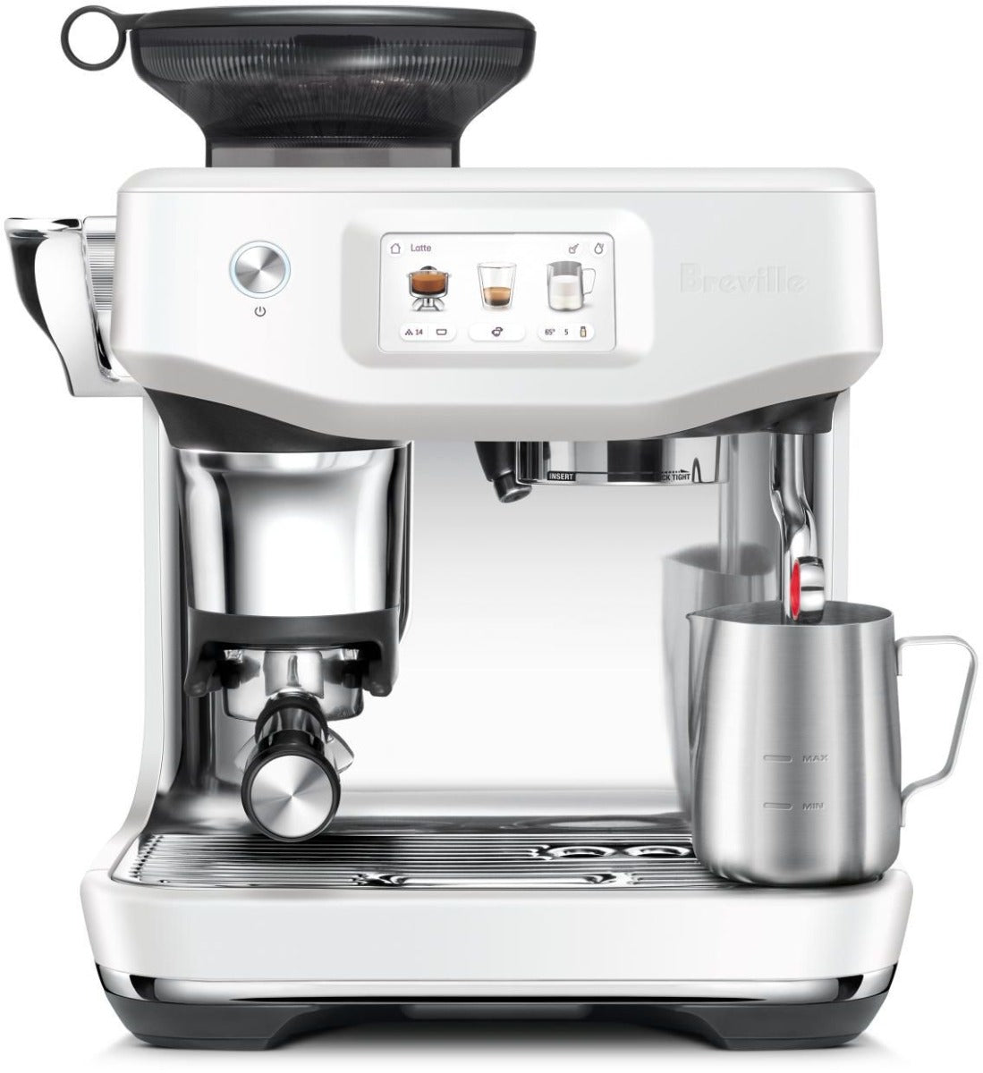 Breville - the Barista Touch Impress Coffee Machine - Sea Salt - Wholesales Supply