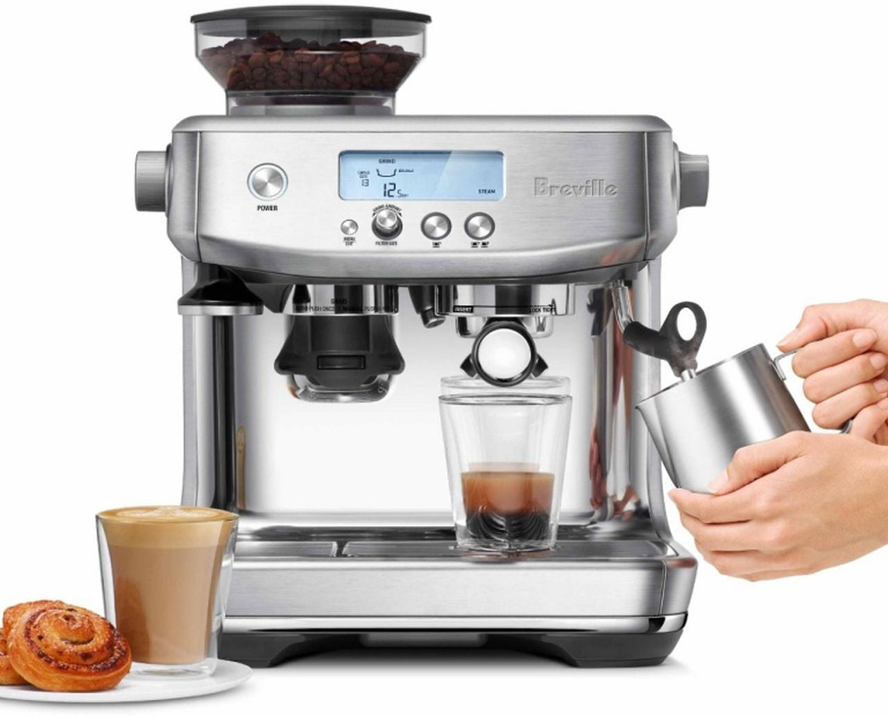 Breville - The Barista Pro Coffee Machine - Stainless Steel - Wholesales Supply