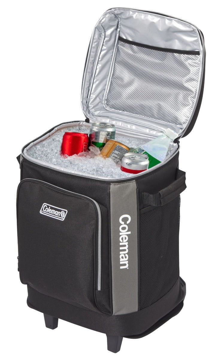 Coleman - 42 Can Wheeled Soft Cooler - Black - Wholesales Supply