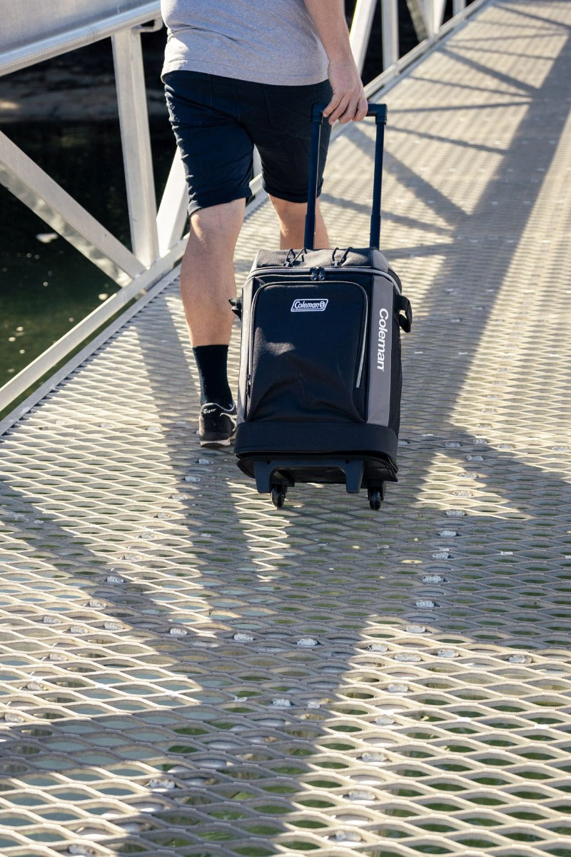 Coleman - 42 Can Wheeled Soft Cooler - Black - Wholesales Supply