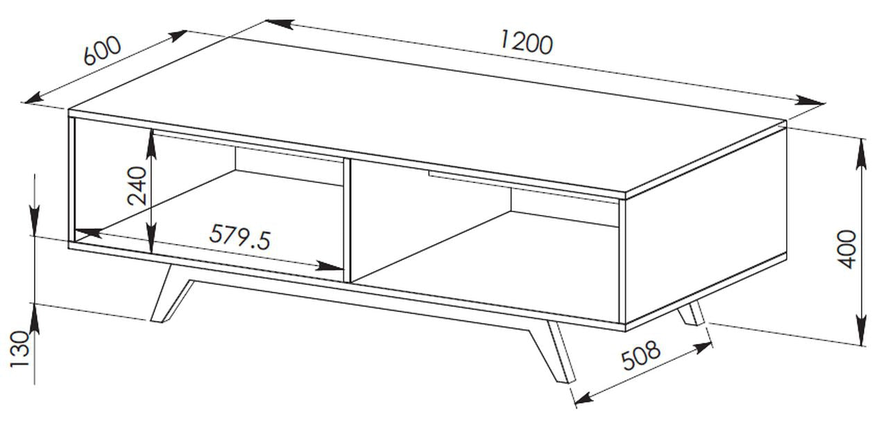 Criterion Metro Coffee Table - Dark Oak - Wholesales Supply