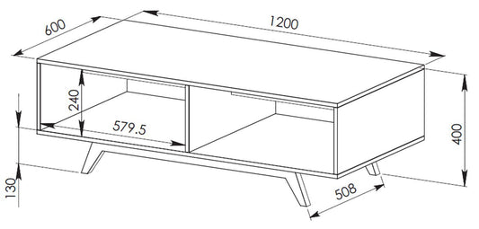 Criterion Metro Coffee Table - Dark Oak - Wholesales Supply
