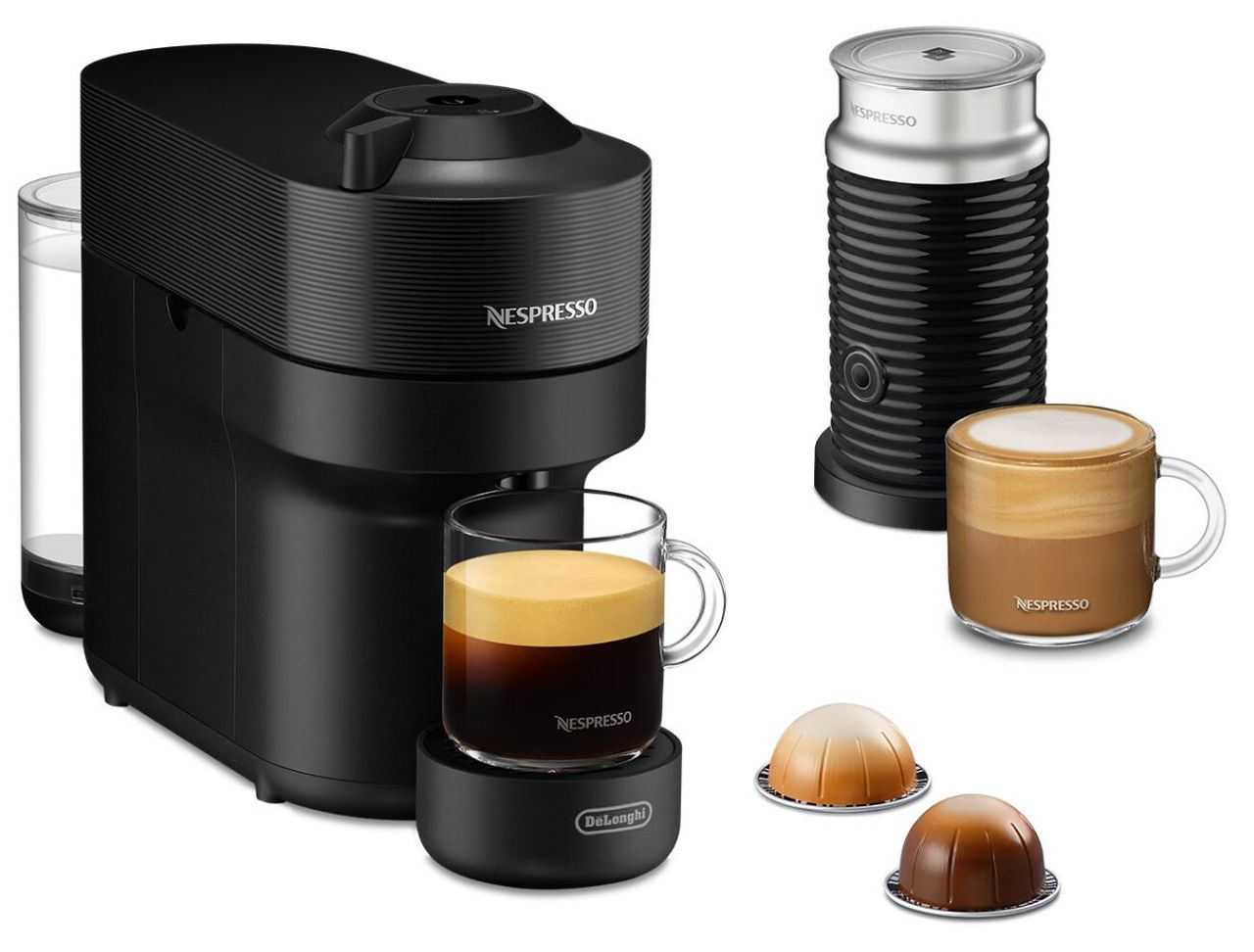 Delonghi - Nespresso Vertuo Pop Coffee Machine Bundle - Black - Wholesales Supply