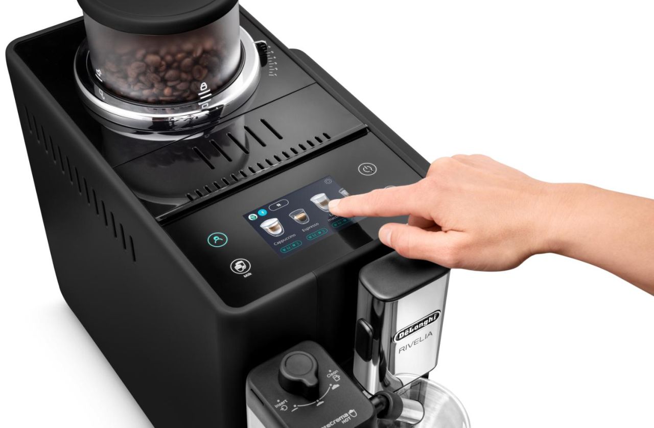 Delonghi - Rivelia Automatic Bean to Cup Coffee Machine - Black - Wholesales Supply