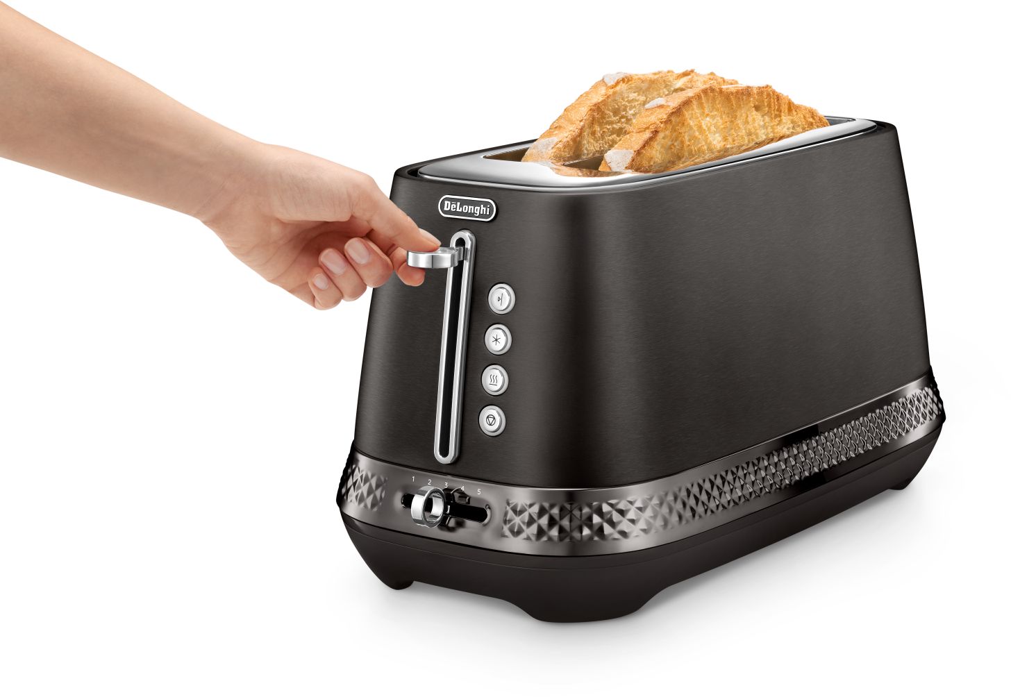 Delonghi - Diadema 2 Slice Toaster - Brushed Grey - Wholesales Supply