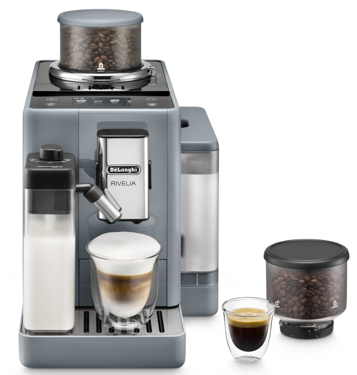 Delonghi - Rivelia Automatic Bean to Cup Coffee Machine - Grey - Wholesales Supply
