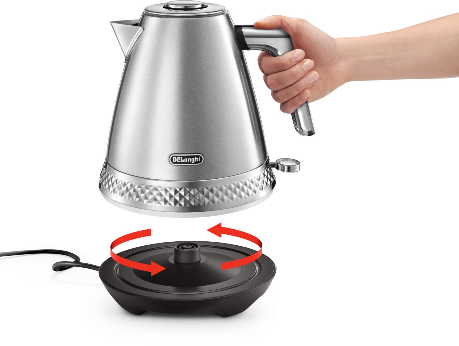 Delonghi - Diadema 1.7L Kettle - Stainless Steel - Wholesales Supply