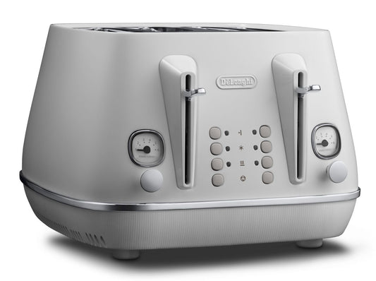 Delonghi - Distinta Moments 4 Slice Toaster Sunshine White - Wholesales Supply