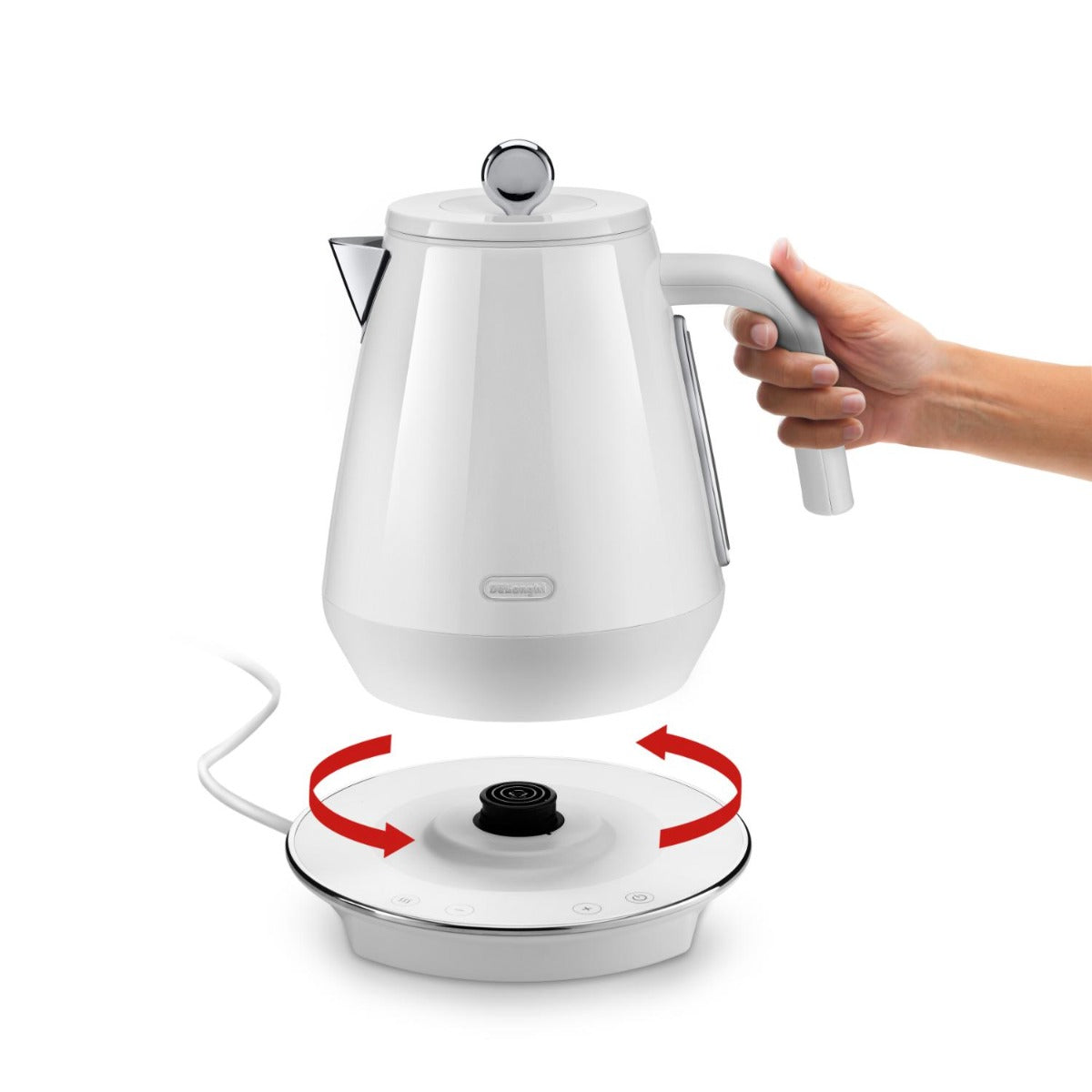 Delonghi - Eclettica 1.7L Kettle - Whimsical White - Wholesales Supply