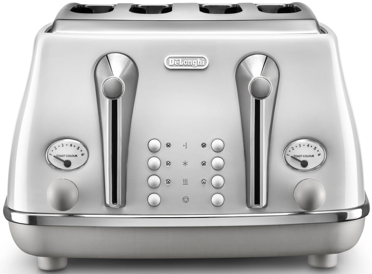 Delonghi - Icona Capitals 4 Slice Toaster - White - Wholesales Supply