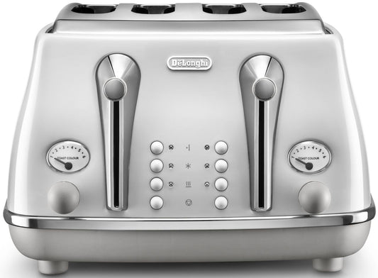 Delonghi - Icona Capitals 4 Slice Toaster - White - Wholesales Supply