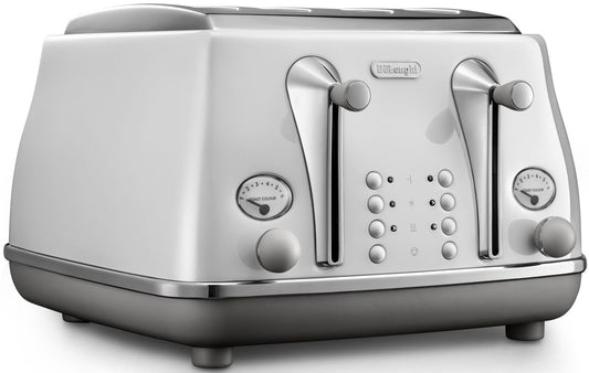 Delonghi - Icona Capitals 4 Slice Toaster - White - Wholesales Supply
