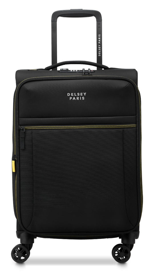 Delsey - 55cm Brochant 3 Trolley Cabin Ext 4Dr - Black - Wholesales Supply