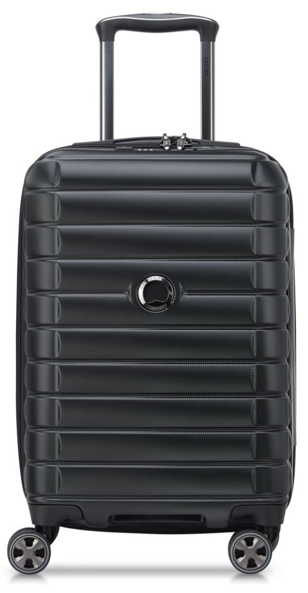 Delsey - 55cm Shadow 5.0 Val Cabin Ex 4Dr - Black - Wholesales Supply