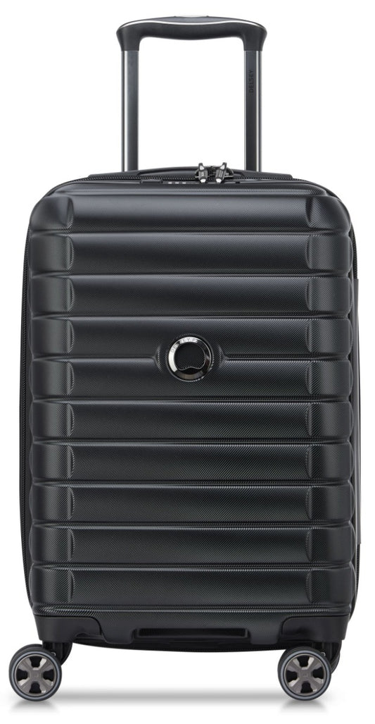 Delsey - 55cm Shadow 5.0 Val Cabin Ex 4Dr - Black - Wholesales Supply