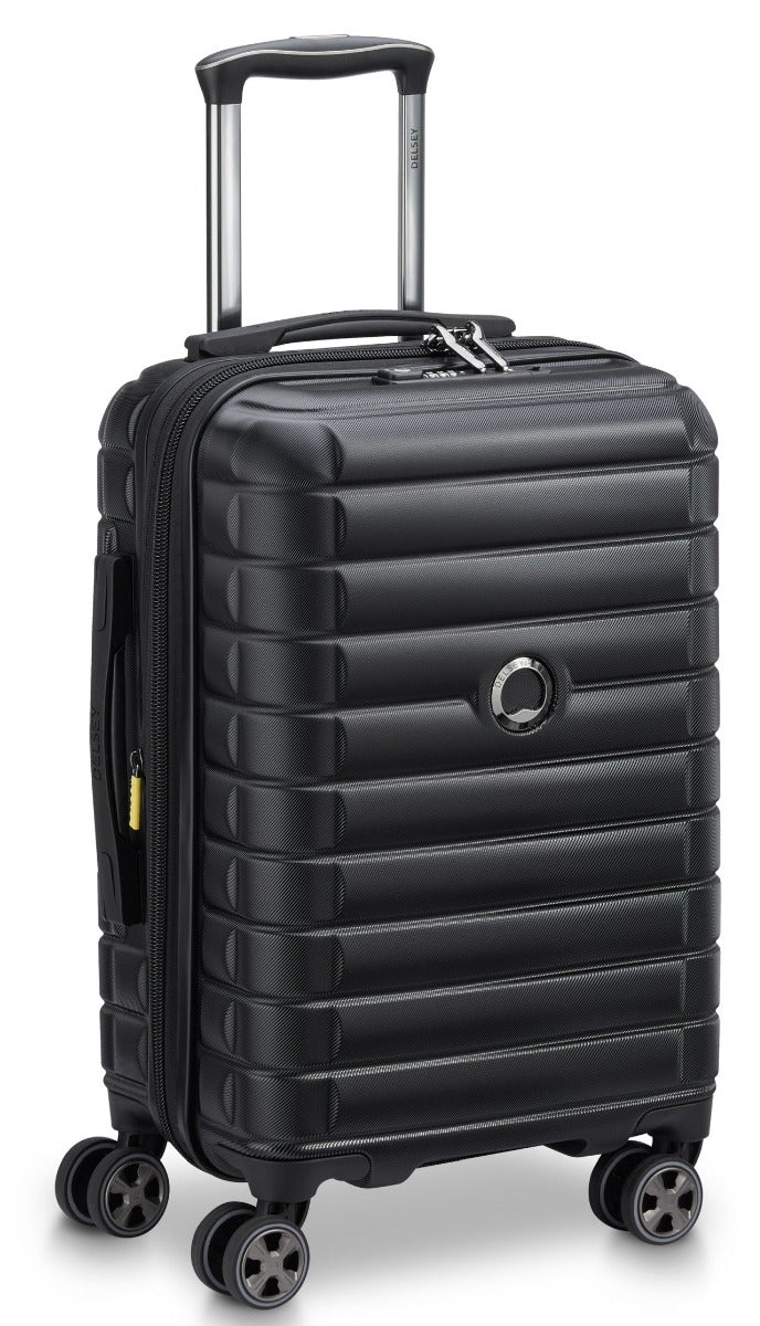 Delsey - 55cm Shadow 5.0 Val Cabin Ex 4Dr - Black - Wholesales Supply