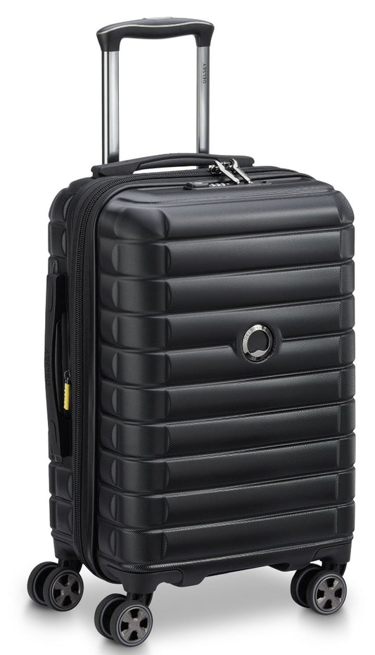 Delsey - 55cm Shadow 5.0 Val Cabin Ex 4Dr - Black - Wholesales Supply