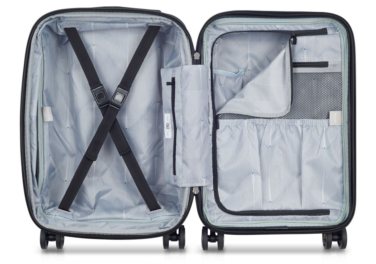 Delsey - 55cm Shadow 5.0 Val Cabin Ex 4Dr - Black - Wholesales Supply