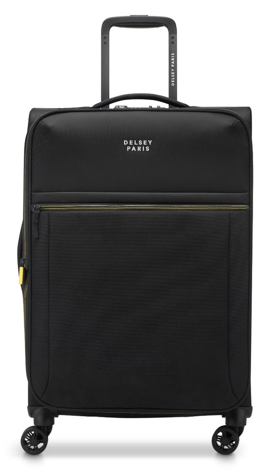 Delsey - 67cm Brochant 3 Trolley Ext 4Dr - Black - Wholesales Supply