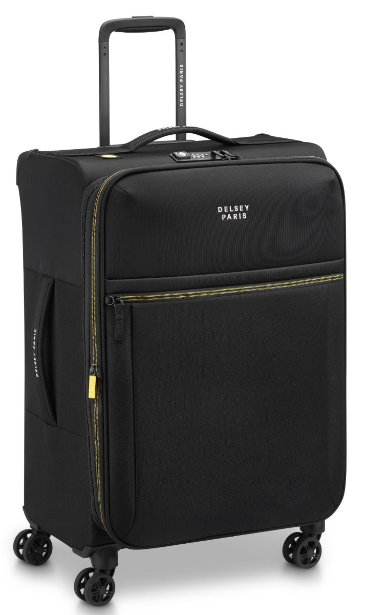 Delsey - 67cm Brochant 3 Trolley Ext 4Dr - Black - Wholesales Supply