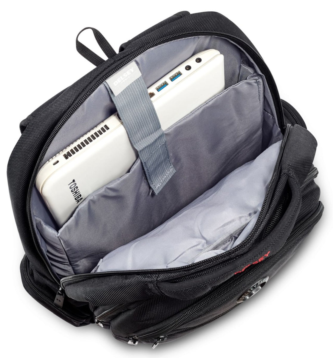 Delsey - Element Flier 3C Backpack - Black - Wholesales Supply