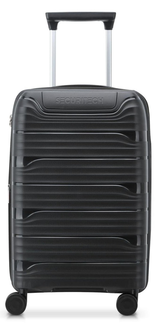 Delsey - SECURITECH 55cm Dune Val Trolley Cabin Ext 4Dr - Black - Wholesales Supply