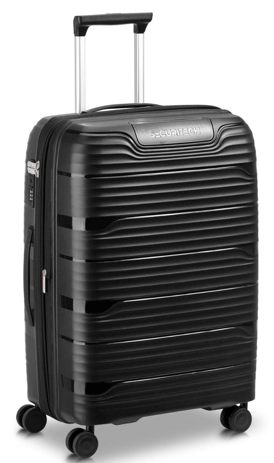 Delsey - SECURITECH 66cm Dune Val Trolley Ext 4Dr - Black - Wholesales Supply