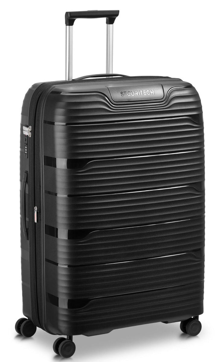 Delsey - SECURITECH 76cm Dune Val Trolley Ext 4Dr - Black - Wholesales Supply