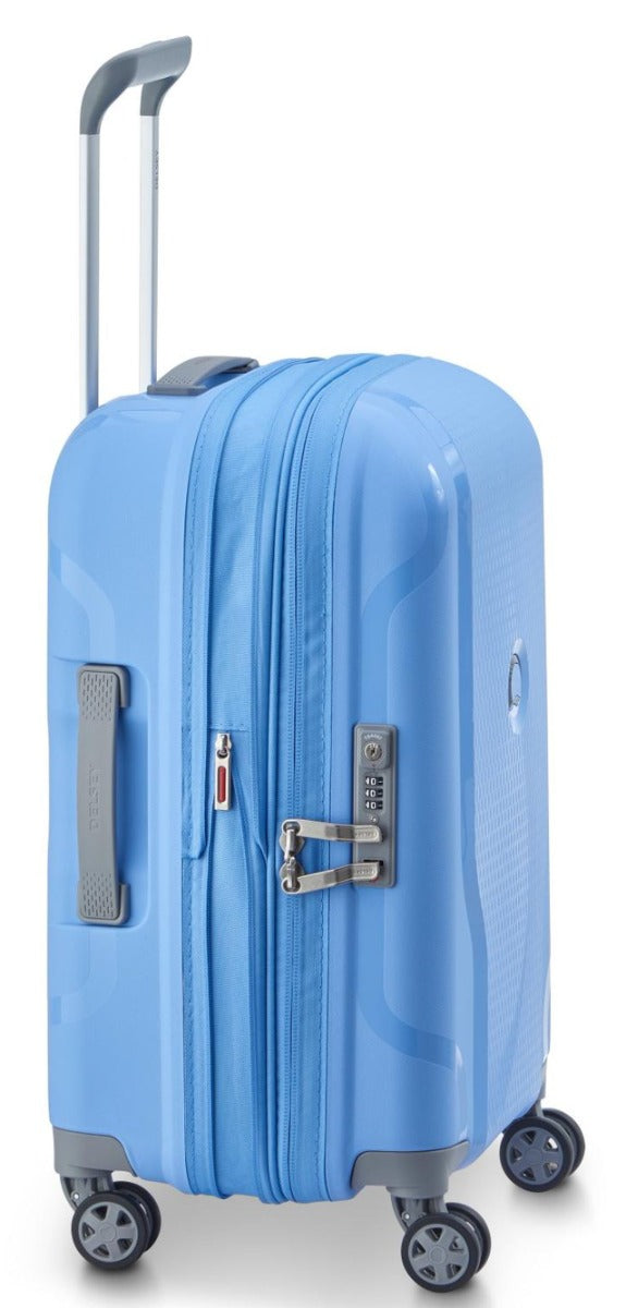 Delsey - 55cm Clavel Val Trolley Cabin Ex 4Dr - Lavender Blue - Wholesales Supply