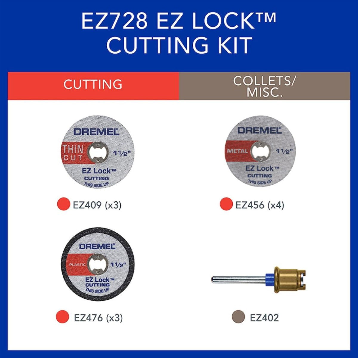 Dremel - EZ Lock Cutting Accessory Kit EZ728-01 - Wholesales Supply