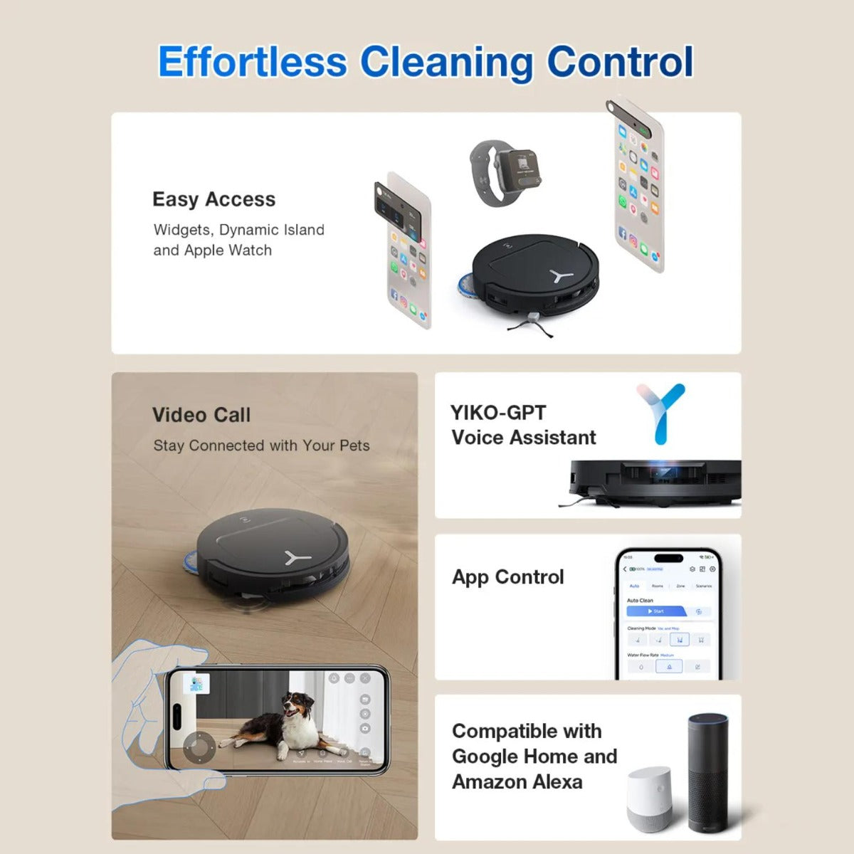 Ecovacs - Deebot T50 Pro Omni Robotic Vacuum & Mop - Black - Wholesales Supply