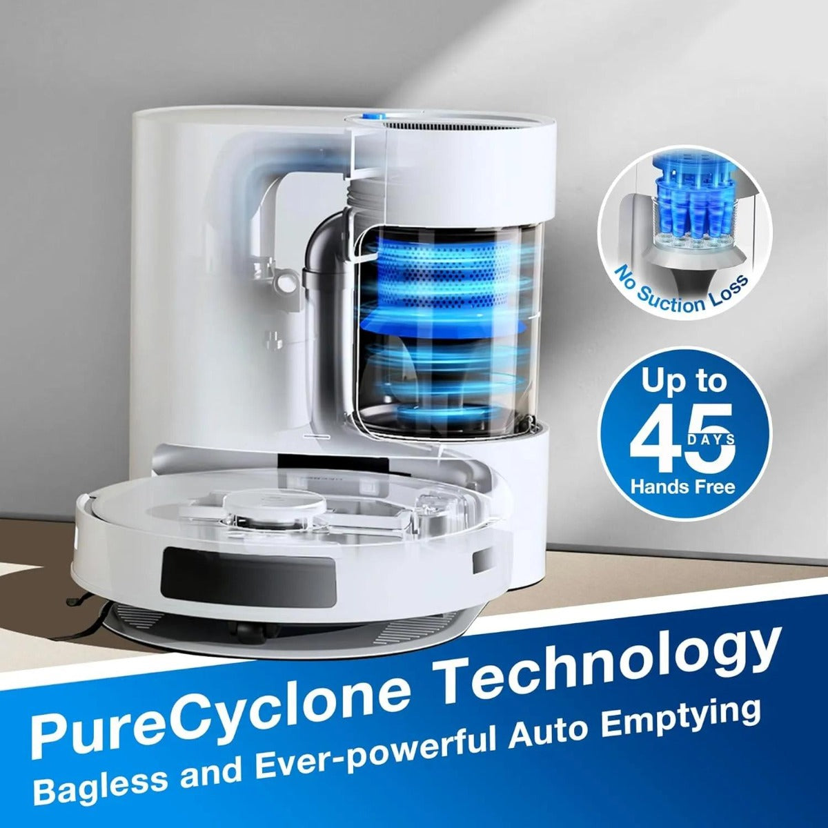 Ecovacs - Deebot N20 Pro Plus Bagless Robot Vacuum & Mop - White - Wholesales Supply